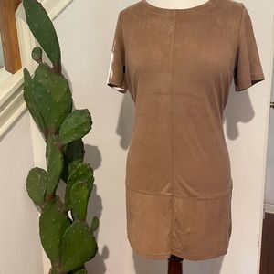 Paper Crane L brown suede dress